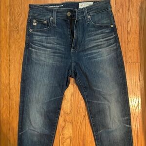 Women’s AG for anthropologie, High Rise Stevie Anklet Petite Blue Jeans